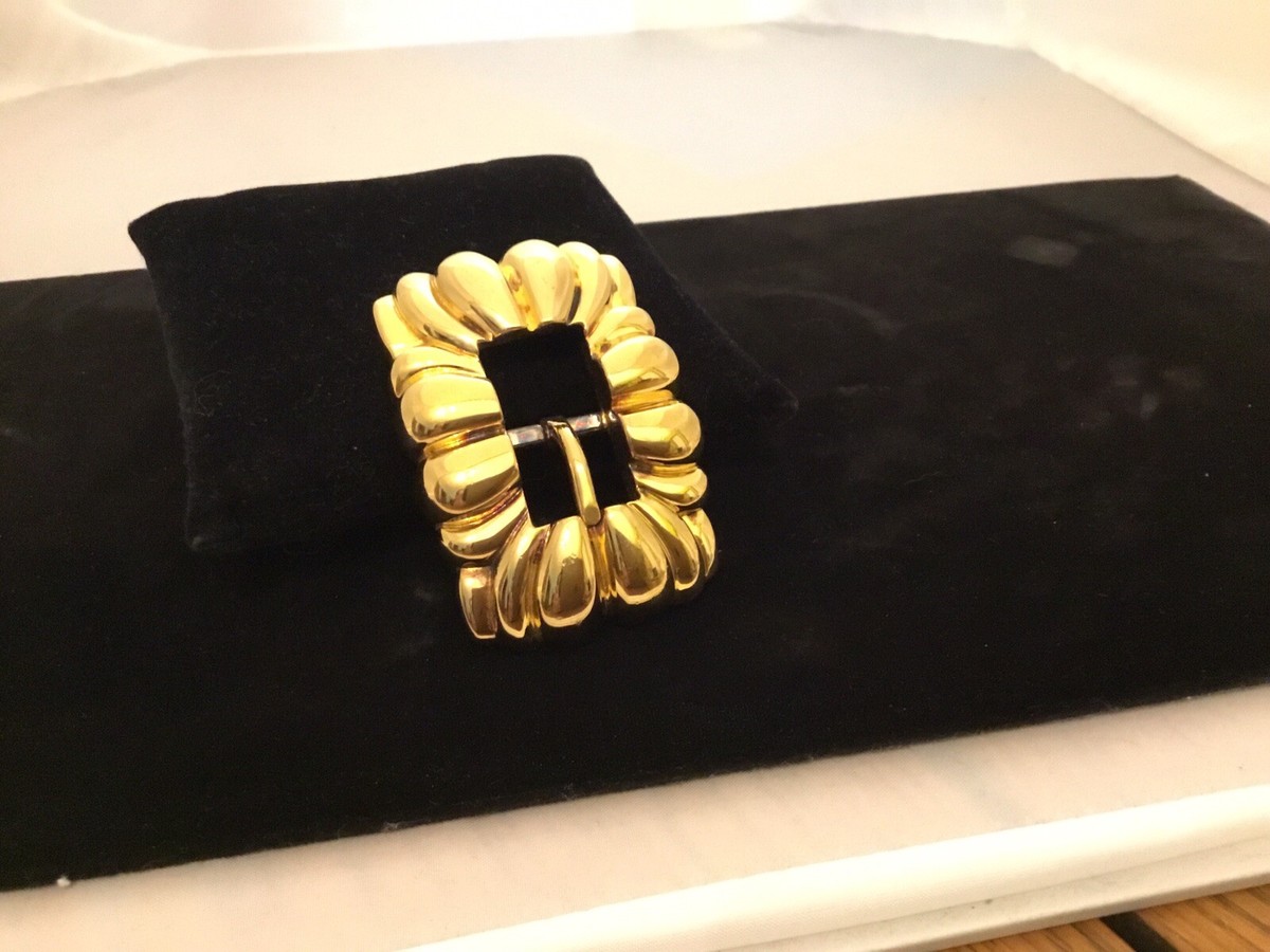 Vintage 1995 Barry Kieselstein-Cord Brass￼ Deco Buckle  display picture 3