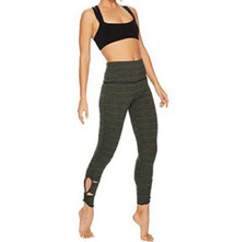 Free People Movement 7/8 Revolve Legging - Heathered Green - Size Small D2