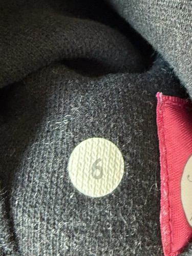 Lululemon scuba fleece lined jacket size 6 black Thick Fabric Big Logo Hoodie - Picture 3 of 8