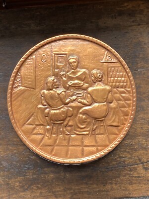 Vintage Mecap made in Belgium Copper  Plate.