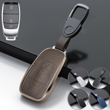 Aluminum Alloy Leather Car Key Case Cover For Benz A B C E S G Glc Cla Cls Eqc Aluminum Alloy Leather Car Key Case Cover For Benz A B C E S G Glc Cla Cls Eqc