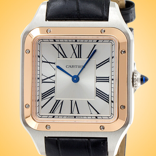 Cartier Santos Silver Men's Watch 