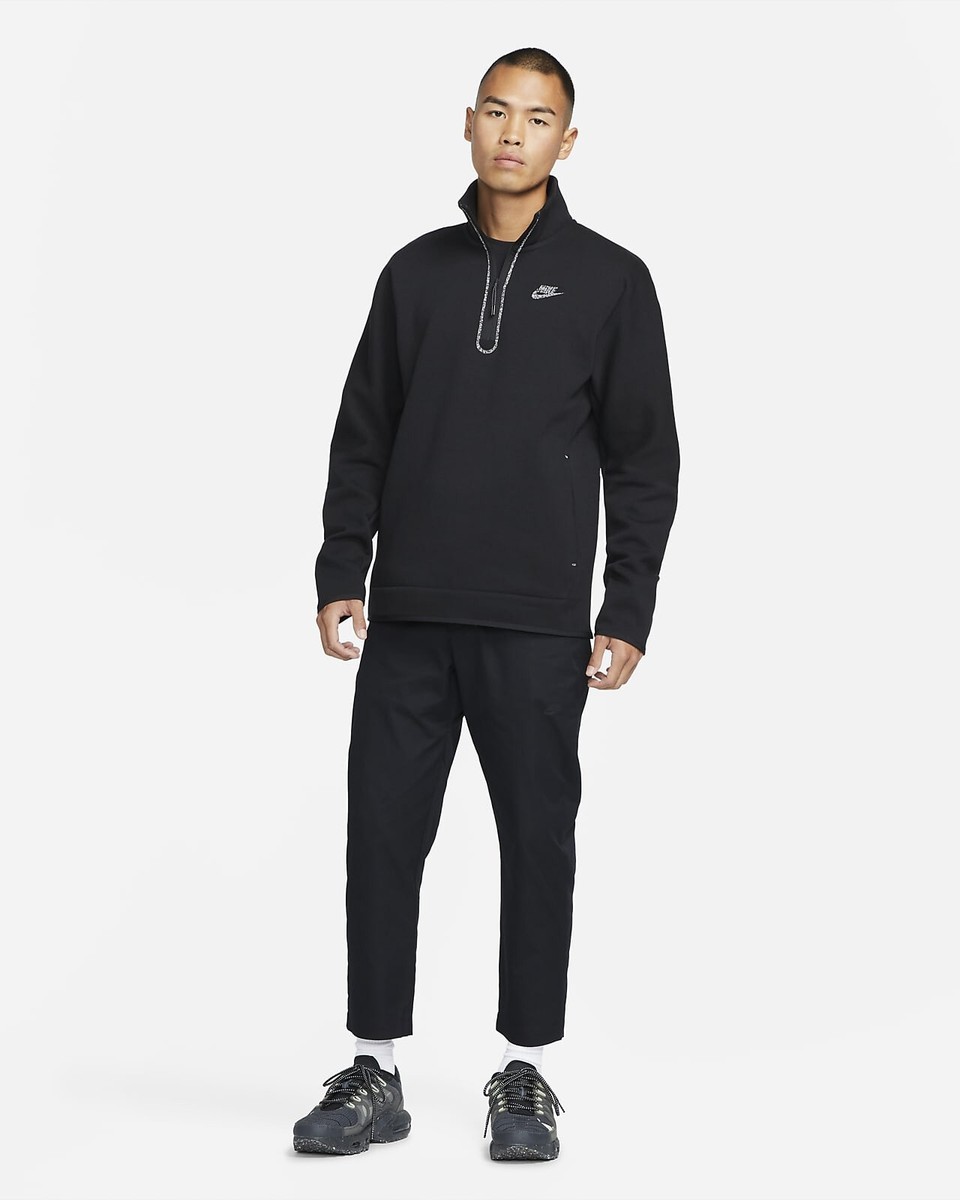 NEW Size S Nike Sportswear Tech Fleece 1/2 Zip Sweatshirt Black