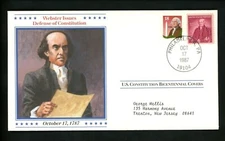 US Topical Cover Constitution Bicentennial Webster Issues Defense Oct 17, 1787