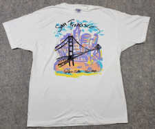 San Francisco Golden Gate Bridge Shirt Adult XL Vintage 90s Hanes Beefy T