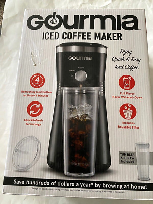 Gourmia Iced Coffee Maker W/Tumbler & Straw