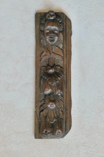 17th Century / High Era Baroque Sculpture, Woodwork, Angel Head High Relief - Picture 3 of 6