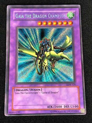 YUGIOH GAIA THE DRAGON CHAMPION LOB-125 SECRET (NM)