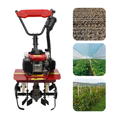 Mini Tiller Cultivator 63CC 4-stroke Powerful Viper Engine Gear Drive 4-Cycle US