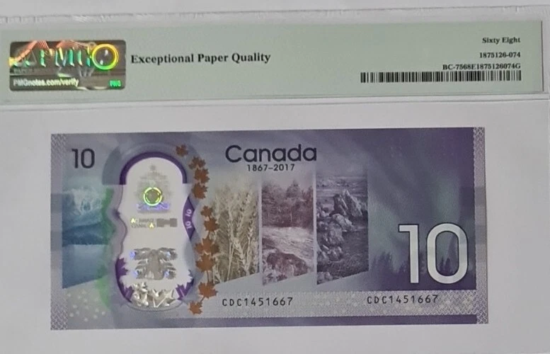2017 CANADA $10 "COMMEMORATIVE" PMG68 EPQ SUPERB GEM UNC {BC-75} - Image 4 of 4
