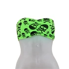 Skulls And Hearts Sexy Bra Tube Top Strap Less Authentic Spencer Fashion Green
