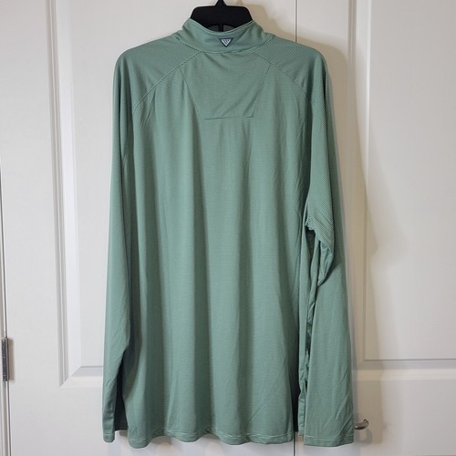 LevelWear Mens Sz 2XL 1/4 Zip Orion Dallas Stars Long Sleeve Green Stripe Shirt - Picture 3 of 11