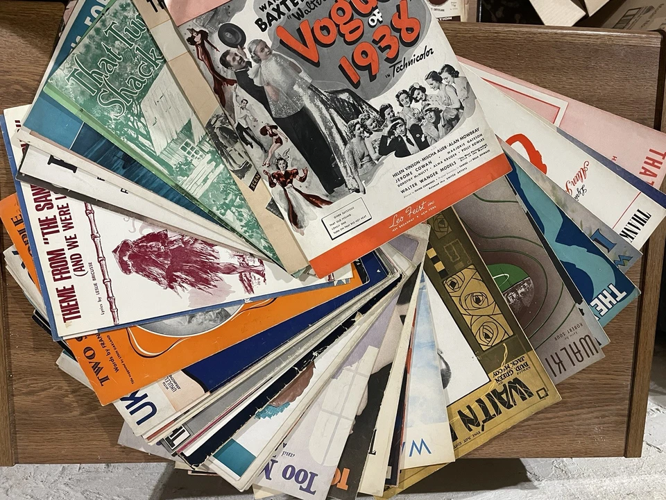 Lote De 500 Partituras De Colección Formato Estándar Usadas Justas-Muy Buenas Foto 4 de 4