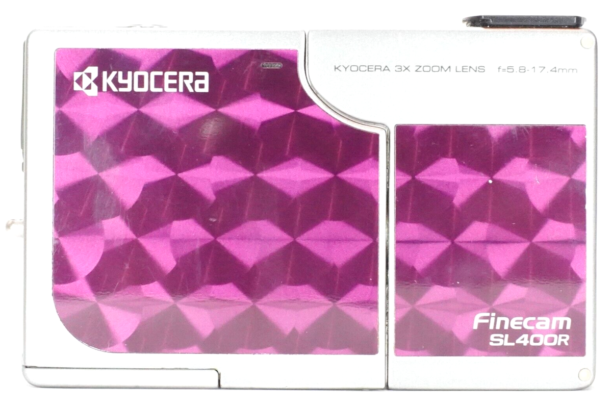 KYOCERA Finecam FINECAM SL400R デジカメ ピンク色 ⏯ Rare![Near MINT in BOX] Kyocera Finecam SL400R Pink 4.0MP