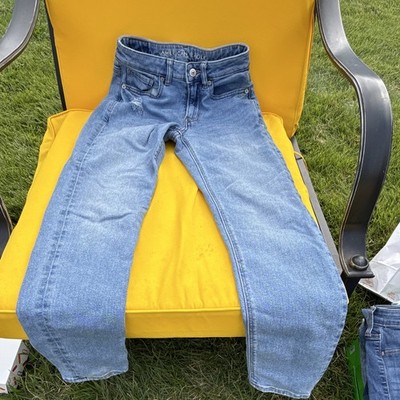 American Eagle Real Good Mom Jeans 00 High Rise Medium Wash Blue Stretch