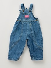 VTG Baby Girls Vtg Osh Gosh B'Gosh Denim Vestbak Overalls 24M Bubble 100 Cotton