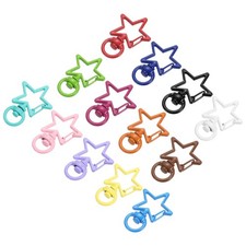 26Pcs Star Keychain Clips, 35 x 24mm Zinc Alloy Star Snap Hook, Set of 13 Colors