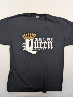 Nascar Large Black T-Shirt Chase Authentic She's My Queen Short Sleeve Tee