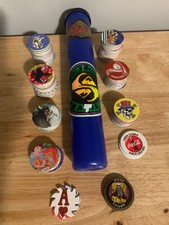 Lot Of Vintage Pogs Milk Caps 190 With Tube Slammer Saw Blade NFL Hologram