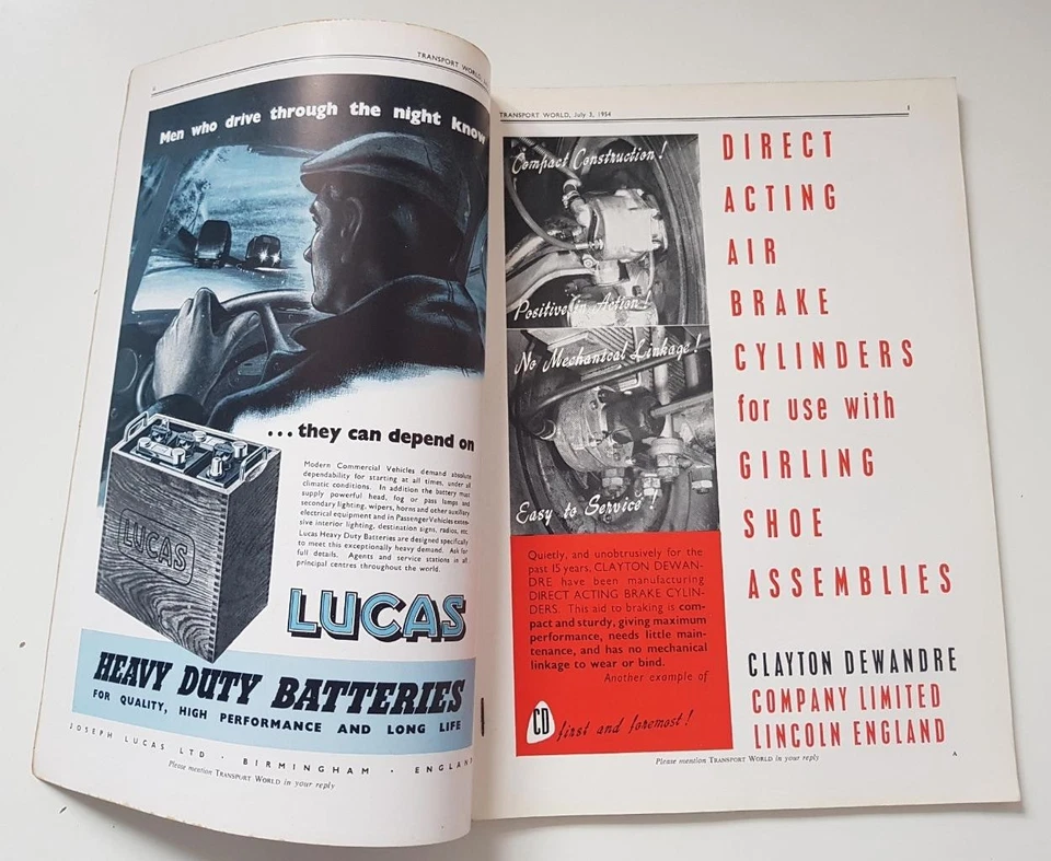 TRANSPORT WORLD NEWSPAPER MAGAZINE JUL 3 1954 VOL CXVI(116) NO. 3650 - Image 2 of 4