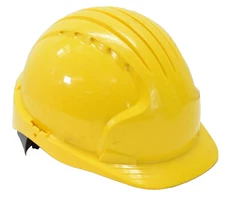 JSP Evolution Deluxe Hard Hat Yellow Construction Helmet 6 Point Suspension