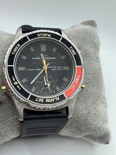 Vintage Men's Seiko Alba Alarm Chronograph V600-9000 Quartz Watch New Battery