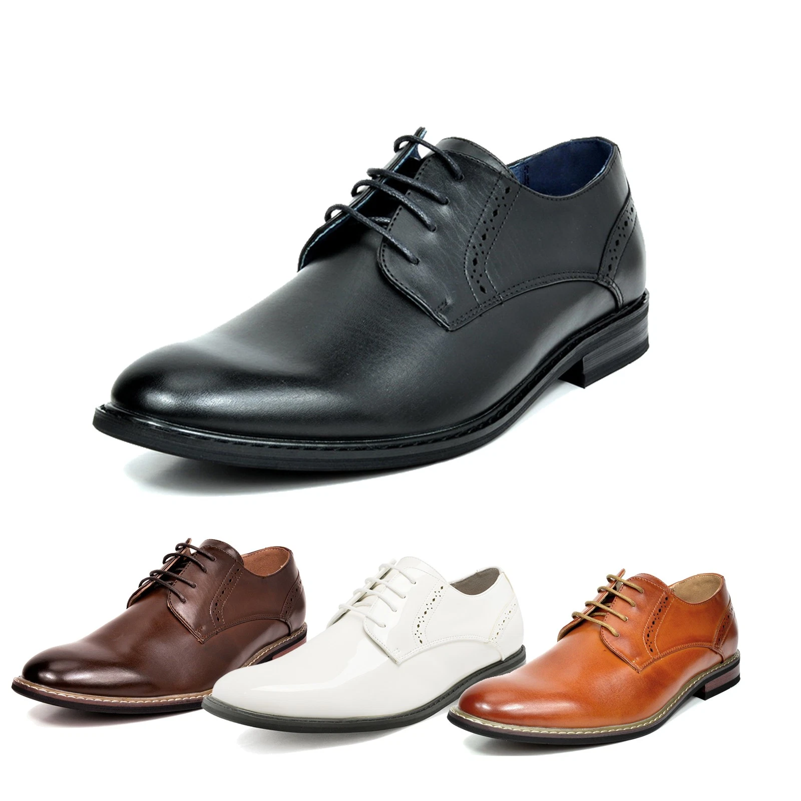 Bruno Marc Men's Leather Lined Dress Lace-Up Oxfords Shoes Derby Dress Shoes