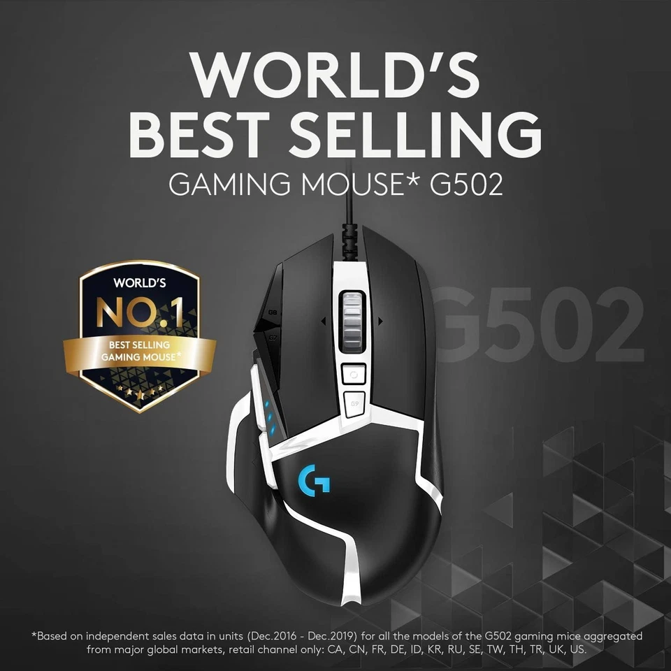 Logitech G502 HERO Wired Gaming Mouse Special Edition, HERO 25K Sensor 25600 DPI - Image 3 of 4