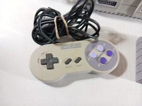 SNES 1-Chip Console Bundle Tested Working Worn Dirty Discolored Heavy 1 Chip 02