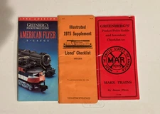 3 Pocket Guides, 1989 Marx - 1975 Lionel illustrated Supplement - Am Flyer 1994
