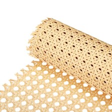 Plastic Rattan Cane Webbing Roll,22 Inch x 3 ft for Chair Caning, Rattan Color