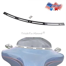 Black Windshield Trim Mounting Kit For Harley Touring Street Electra Glide FLHX