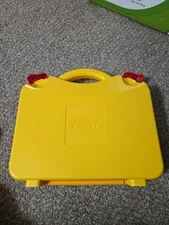 LEGO Yellow & Red Plastic Carrying Case Storage Box With Dividers