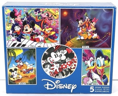 Ceaco Disney 5 in 1 Puzzles Minnie & Mickey Mouse Pluto Donald Duck 300-750 Each