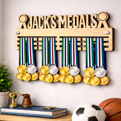 Individueller Name Medaille Aufhänger Medaille Auszeichnung Display Halter Personalisieren Sport Preisständer