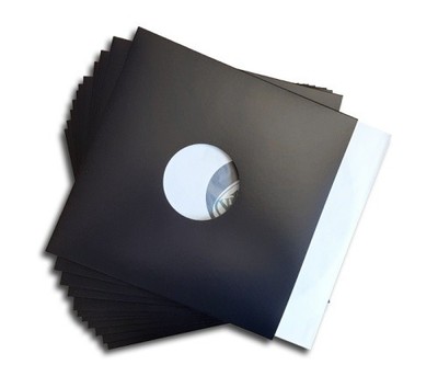 LP Cover Mittelloch schwarz Deluxe