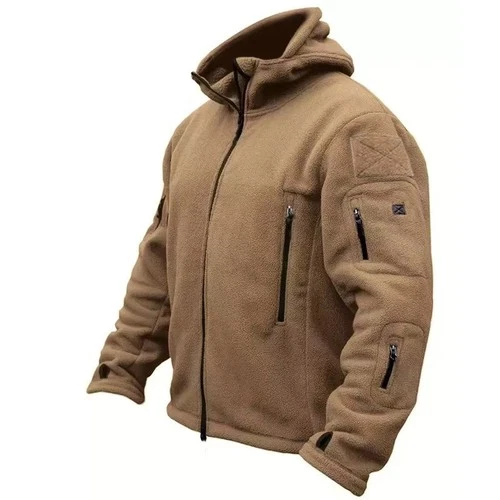 Mens Fleece Jacket Full Zip Bearskin Tactical Winter Coats Windproof Large - product listing photo