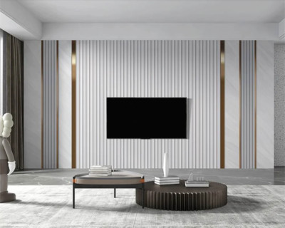 Modern New Bedroom Room Decoration Painting Geometric Lines Background Wallpaper