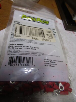 22-16 AWG #8 Stud Vinyl Insulated Butted Seam Funnel Entry Ring ...