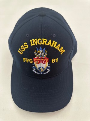  The Corps USS Ingraham FFG 61 Logo Blue Baseball Cap Hat One Size