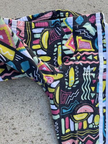 Girl's Adidas Pants Multicolor Colorblock S Active Stretch Pull-On Gym Run Sport - Picture 9 of 11