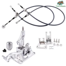 Shift Cable Linkage Trans Bracket Shifter Box For Honda K-Series K20 K24 w/ Knob