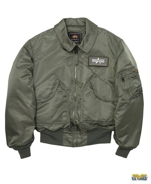 Made in USA CWU 45P Alpha Industries Army Pilot Flight Military Bomber AF  Jacket