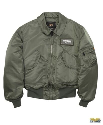 Made in USA CWU 45P Alpha Industries Army Pilot Flight Military Bomber AF Jacket - Afbeelding 1 van 20