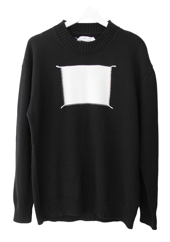 Maison Margiela Sweater Mens Sz 48 Memory Of Logo Label Cotton