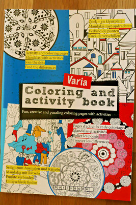 MANDALA/Varia/ Malbuch für K+ E /Coloring Activity/Ausmalen +Rätsel/OVP D-b