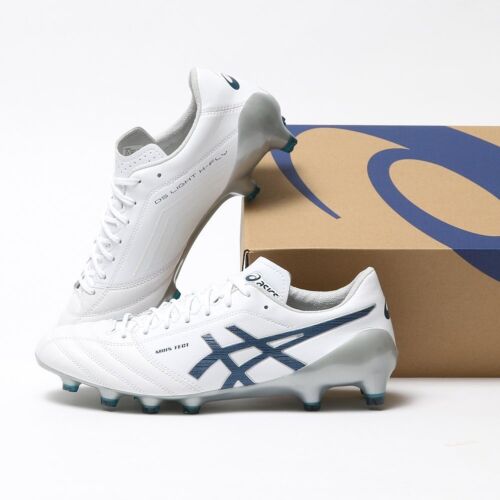 ASICS Soccer Football Shoes Spike DS LIGHT X-FLY 4 1101A006 121 White Blue New - Picture 1 of 8