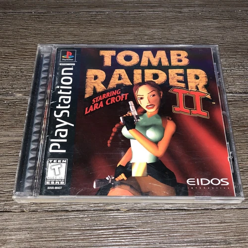 PlayStation TOMB RAIDER II (2) Lara Croft PS1 Game - Complete With Manual