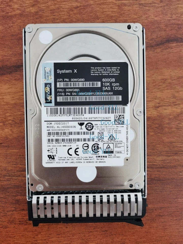 IBM 00WG690 00WG691 600GB SAS 10K 12GBPS 2.5" G3HS X3650M5 Hard Drive - Image 2 of 2