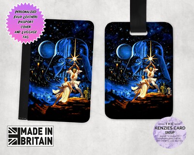 Personalised Disney Passport Cover Luggage Tag Disney Star Wars Last Jedi  V1 UK